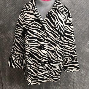 Notations woman zebra strip jacket